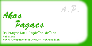 akos pagacs business card